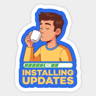 Installing Updates Sticker
